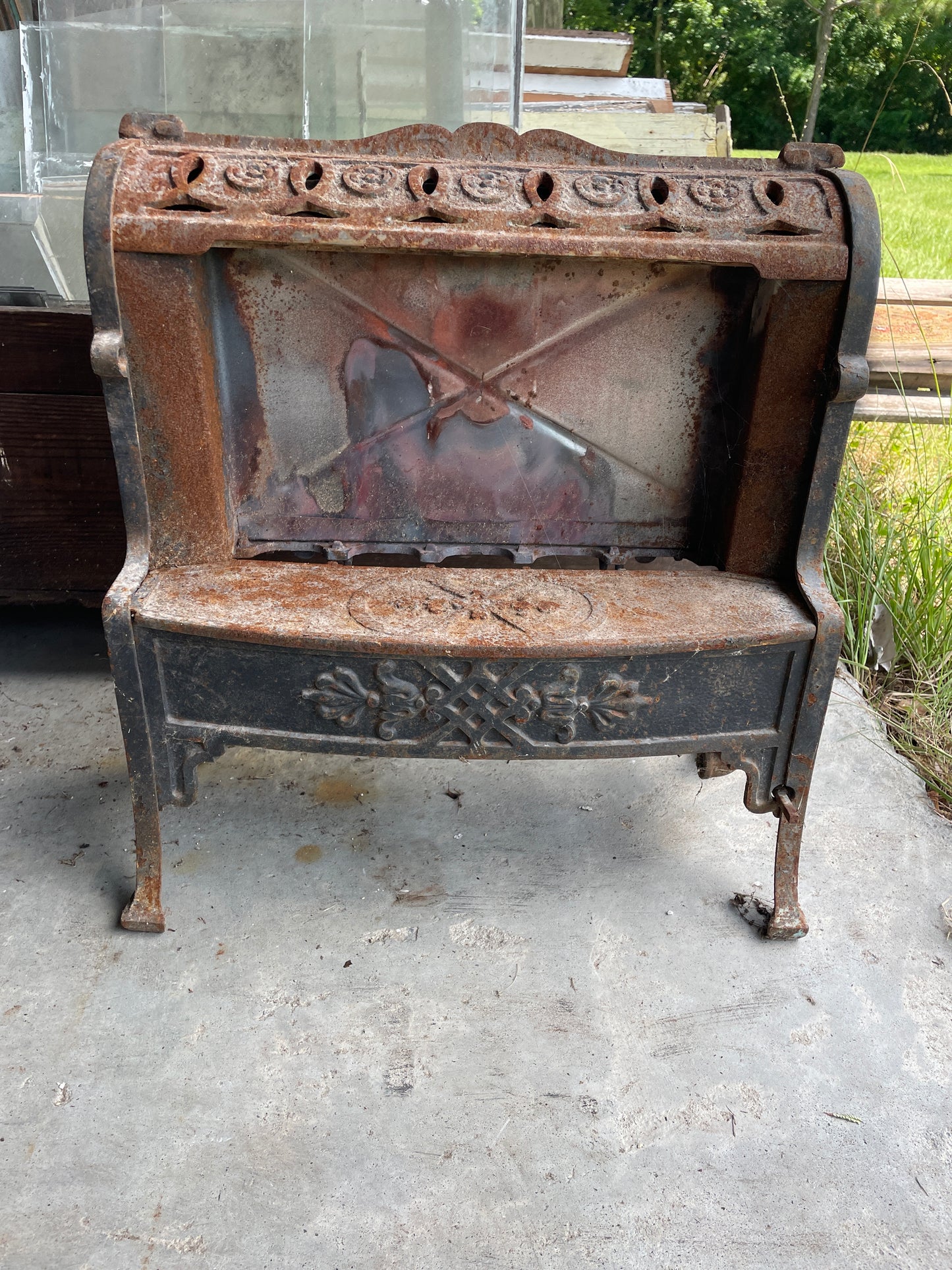 Metal Fireplace Insert C 18 1/4w x 19 1/2h”