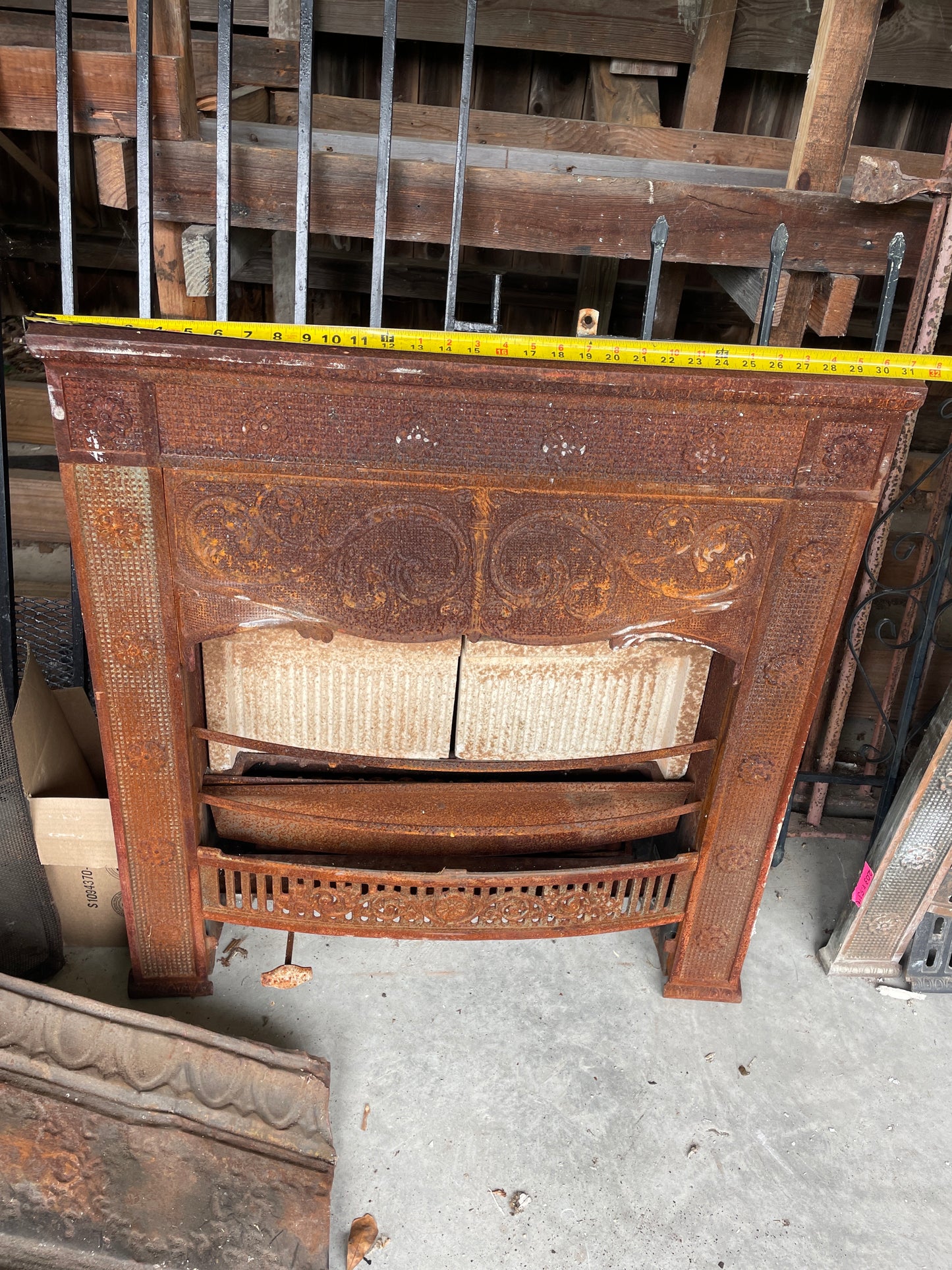 Metal Fireplace Insert A 31 1/2w x 32 1/2h”