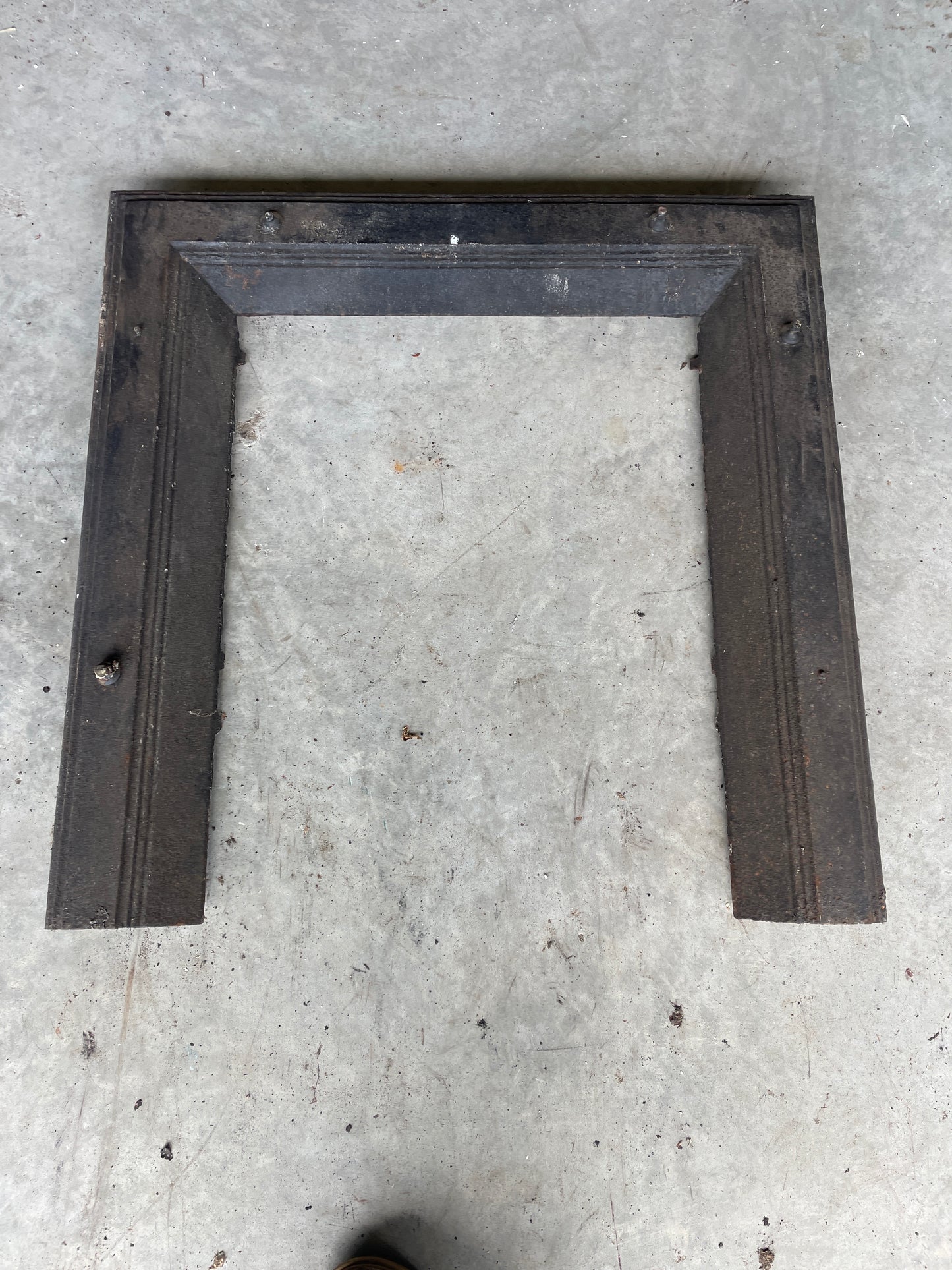 Metal Fireplace Front L 30 1/2w x 30 1/4h”