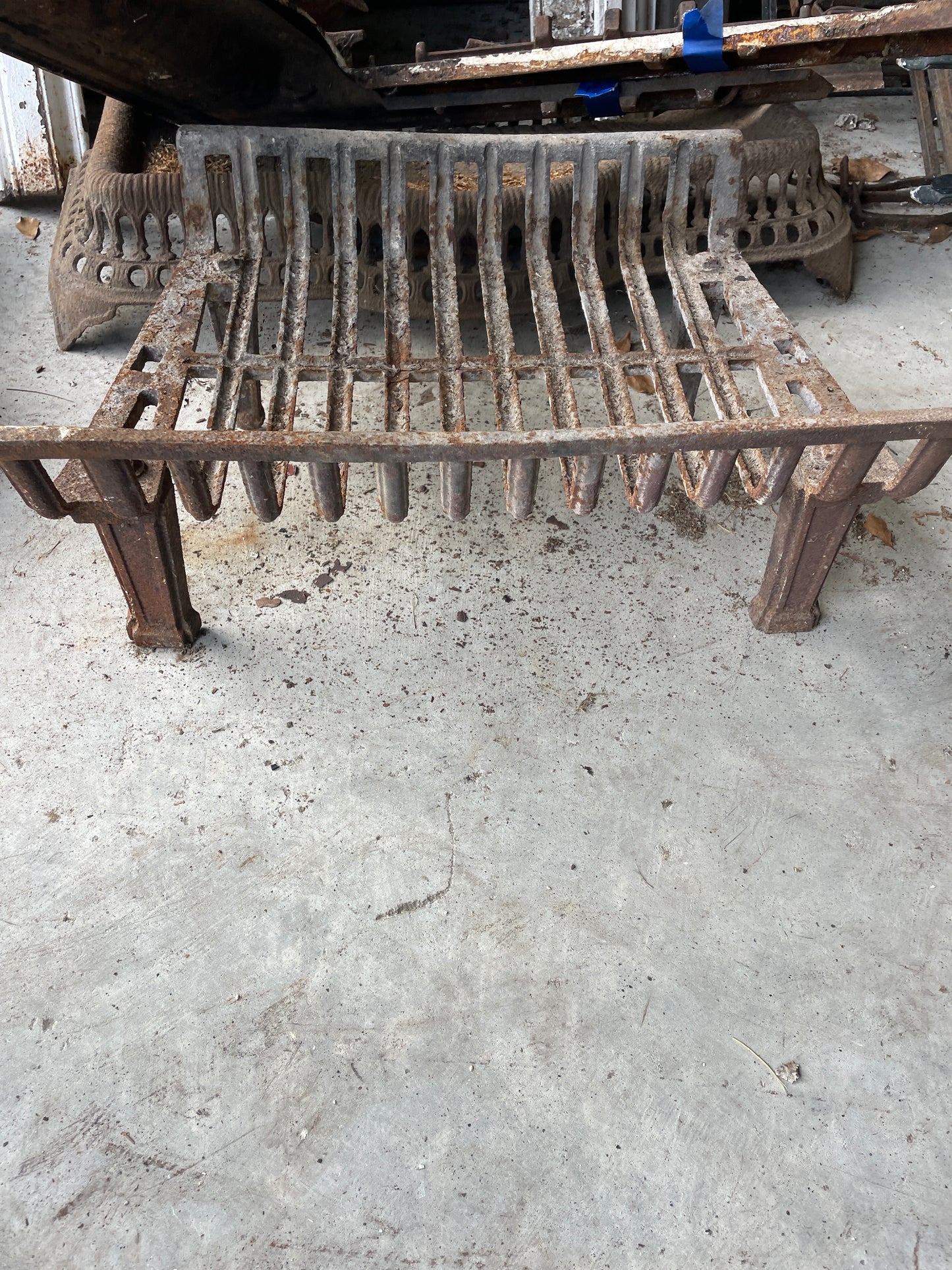Metal Fireplace Base D 21 1/4w x 9h”