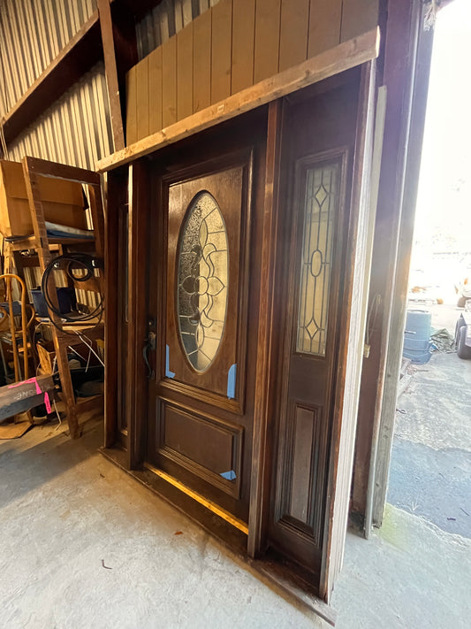 Contemporary Doorway Assembly with Sidelights