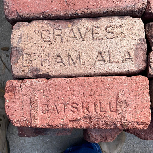 “Catskill” and “Graves” Stamped Historic Brick