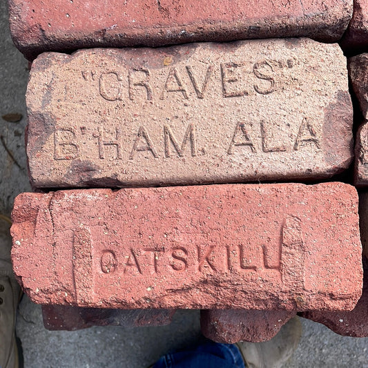 “Catskill” & “Graves” Stamped Historic Brick